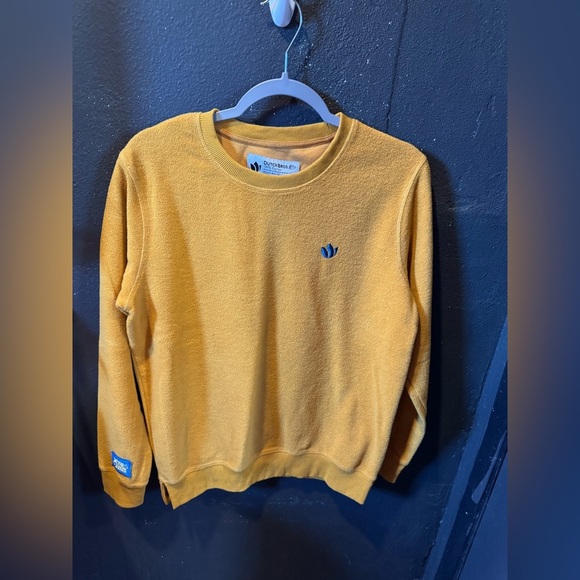 Dutch Bros Mustard Crewneck Sweater Size Medium - Picture 1 of 5